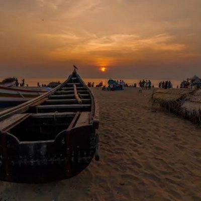 Arabian Sea Sunset at Chavakkad Beach Kerala