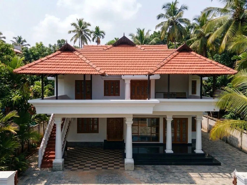 Dwarka Luxury Villa Guruvayur โ Kerala tiled roof
